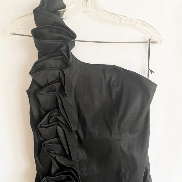 Black One-Shoulder Dress - Size: Large - Picture 3 of 4